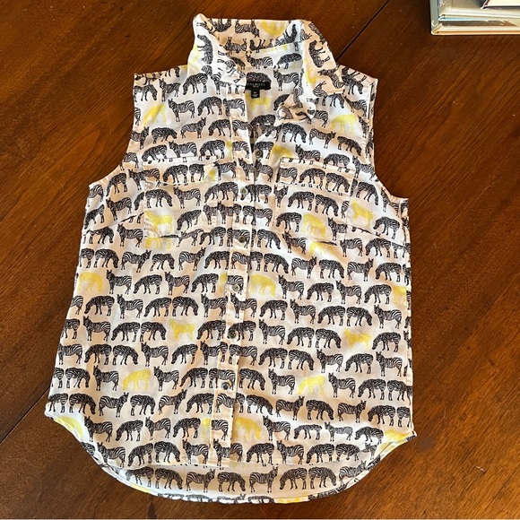 Talbots Zebra Tank Top 💕 🦓 - Picture 5 of 10